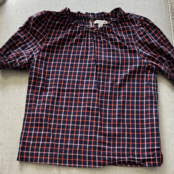 Free Assembly Tops - Plaid Shirt - Red and Blue